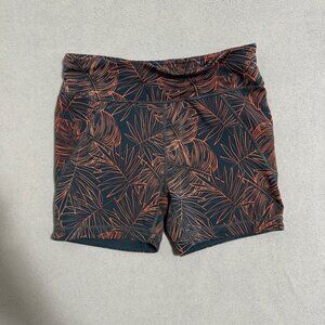 Title Nine Mid Rise Mad Dash Reversible Shorts 4"  Aloha Womens Size Small